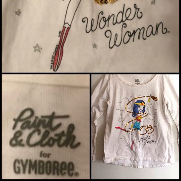 ✨ISO✨ Gymboree Wonder Woman shirt by Paint & Cloth, any size 10+, any condition. - Picture 2 of 2